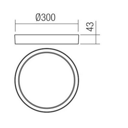 Redo 90156 - LED-ulkokattovalaisin PONZA LED/18W/230V halkaisija 30 cm IP65