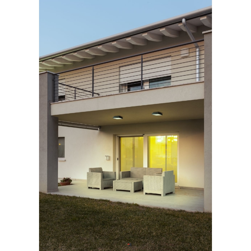 Redo 90157 - LED-ulkokattovalaisin MARINA LED/12W/230V 22x22 cm IP65 antrasiitti