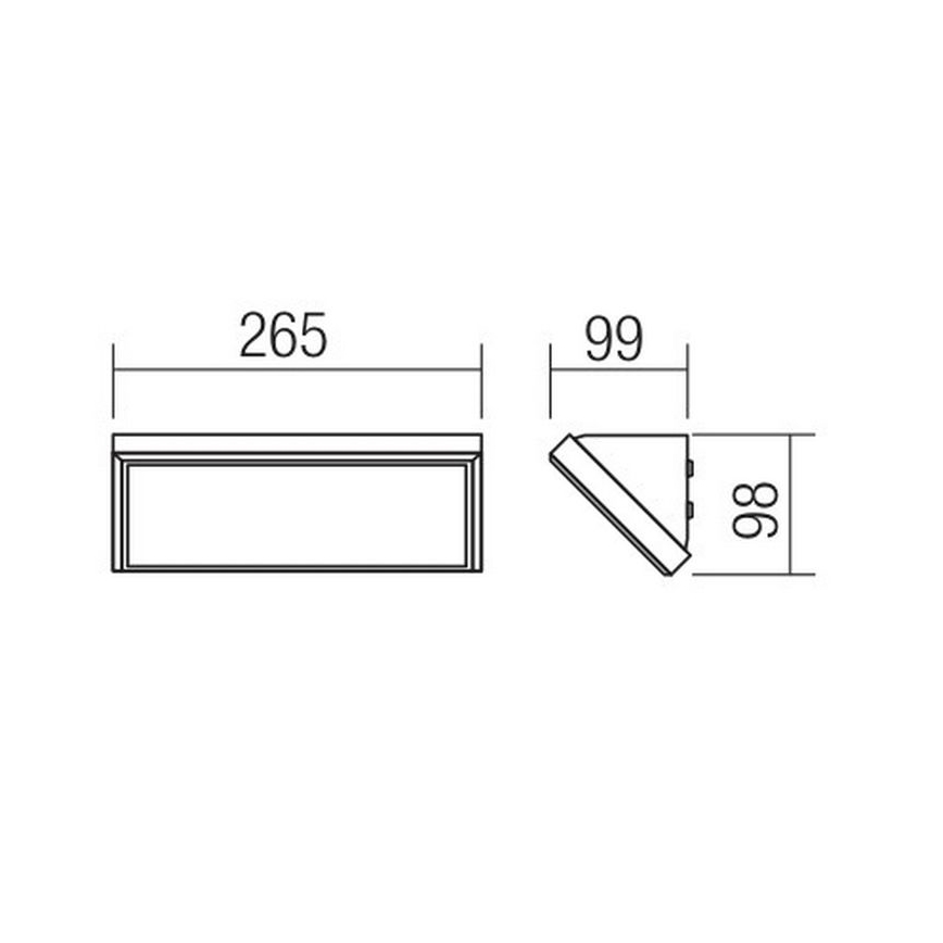 Redo 90159 - LED-ulkoseinävalaisin MAKO 1xLED/12W/230V IP65