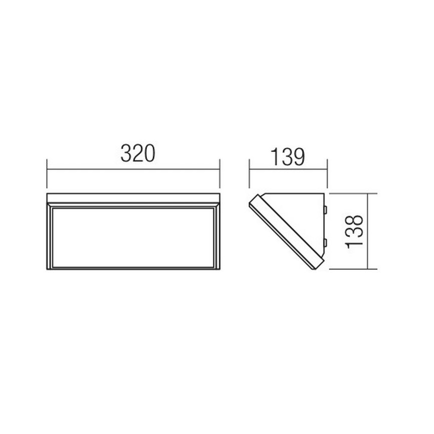 Redo 90160 - LED-ulkoseinävalaisin MAKO LED/21W/230V IP65