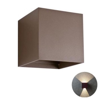 Redo 90174 - LED-ulkoseinävalaisin VARY 2xLED/6W/230V 3000K IP54 ruskea