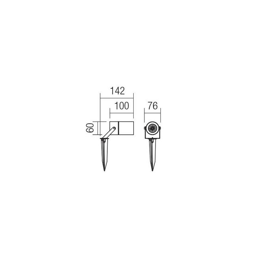 Redo 90183 - Ulkovalaisin PIT 1xGU10/35W/230V IP65