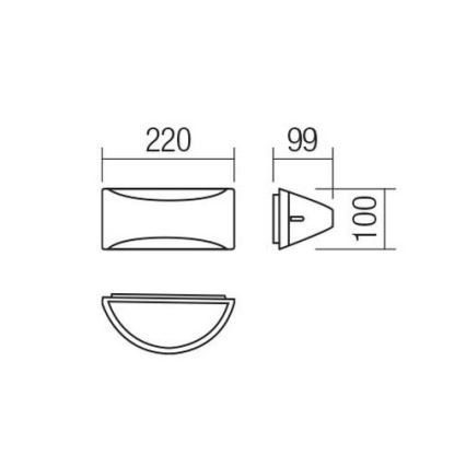 Redo 90192 - LED-ulkoseinävalaisin SCUDO LED/10W/230V 3000K IP54 ruskea