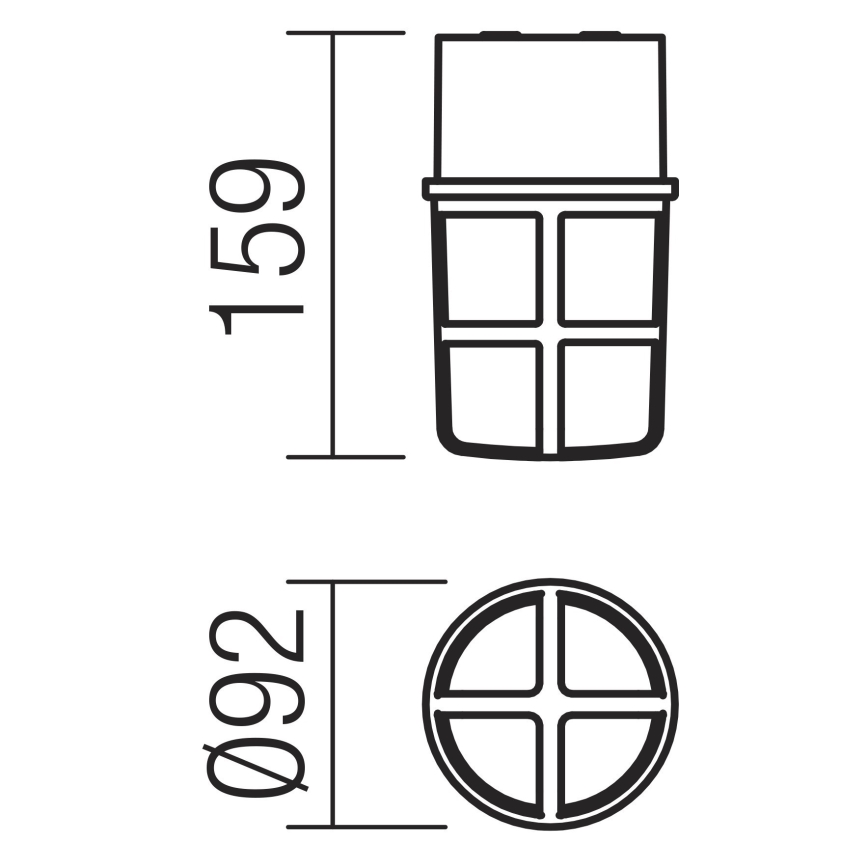 Redo 90195 - Ulkovalaisin TRITON 1xE27/28W/230V IP54 musta