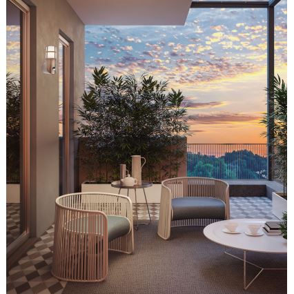 Redo 90200 - Ulkovalo anturilla TRITON 1xE27/28W/230V IP54 kupari