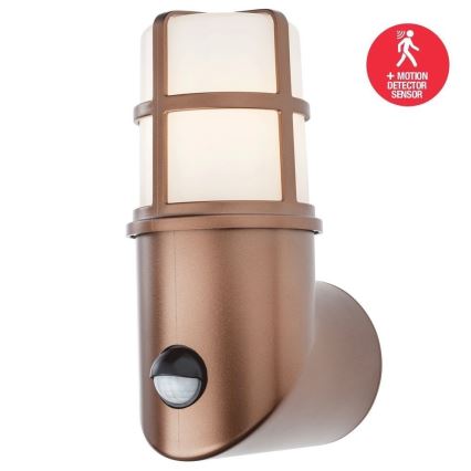 Redo 90200 - Ulkovalo anturilla TRITON 1xE27/28W/230V IP54 kupari