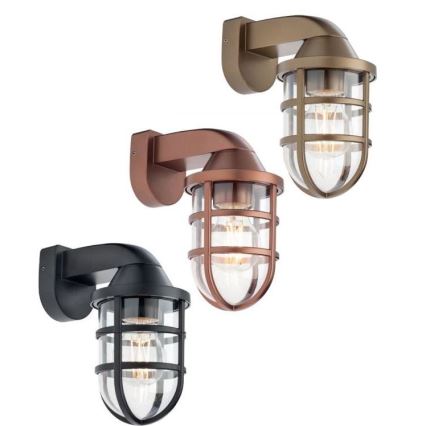 Redo 90207 - Ulkoseinävalaisin CAGE 1xE27/28W/230V IP44 musta