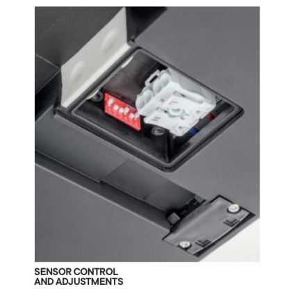 Redo 90290 - LED-ulkokattovalaisin anturilla ISOLA LED/24W/230V halkaisija 26 cm 3000/4000/6500K IP54 antrasiitti