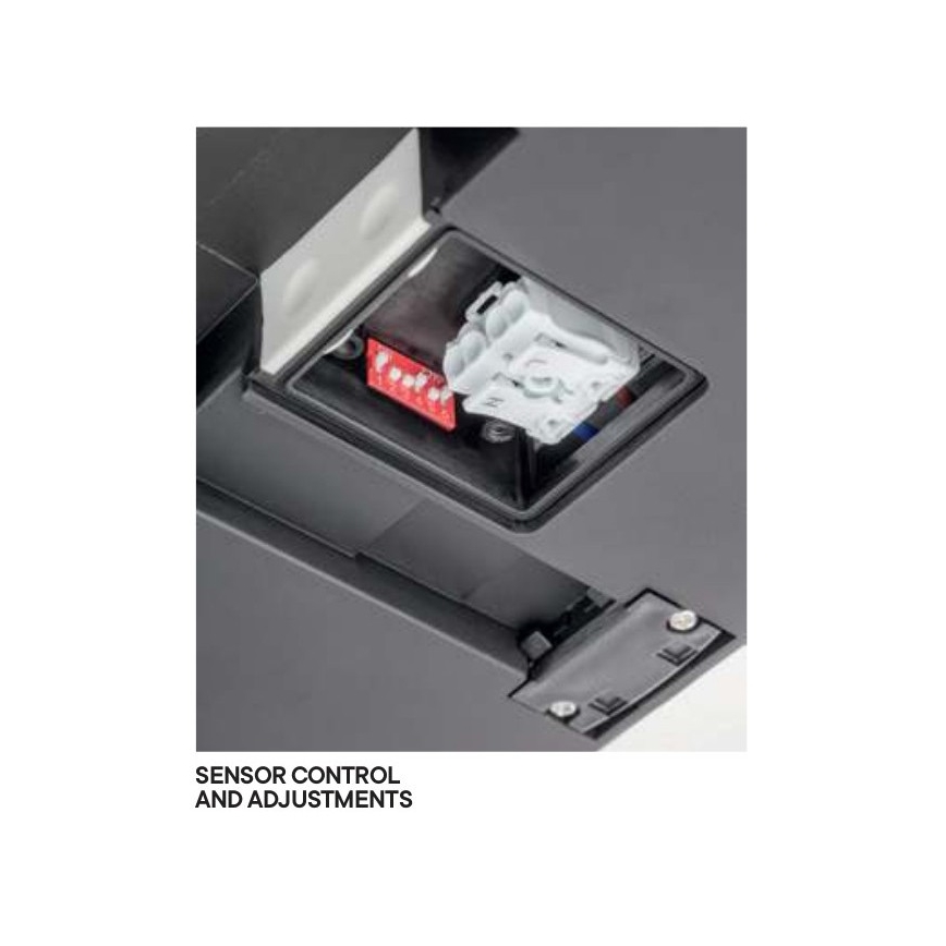 Redo 90290 - LED-ulkokattovalaisin anturilla ISOLA LED/24W/230V halkaisija 26 cm 3000/4000/6500K IP54 antrasiitti