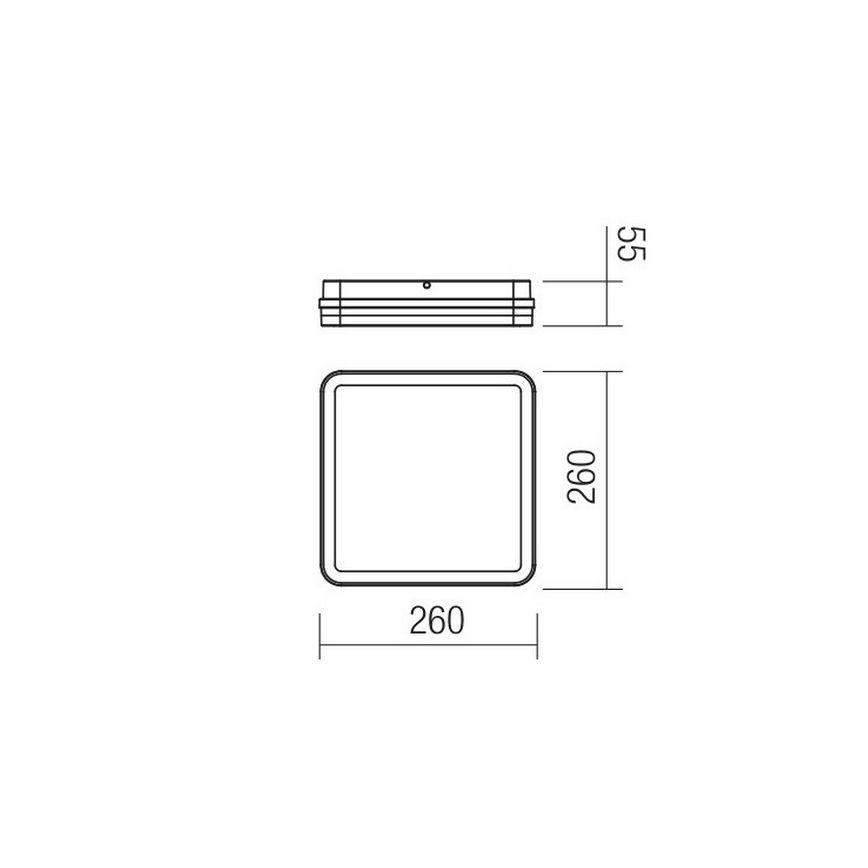 Redo 90292 - LED-ulkovalaisin kattoon, liiketunnistimella ISOLA LED/24W/230V 26x26 cm 3000/4000/6500K IP54 antrasiitti