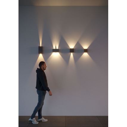 Redo 90303 - LED-ulkoseinävalaisin VARY 4xLED/5W/230V 4000K IP54 antrasiitti