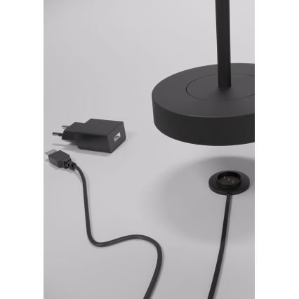 Redo 90312 - LED himmennettävä kosketuspöytälamppu ILUNA LED/2,5W/5V 2700-3000K 3000 mAh IP65 musta