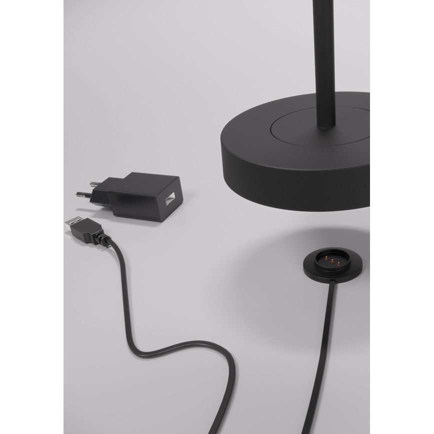 Redo 90312 - LED himmennettävä kosketuspöytälamppu ILUNA LED/2,5W/5V 2700-3000K 3000 mAh IP65 musta