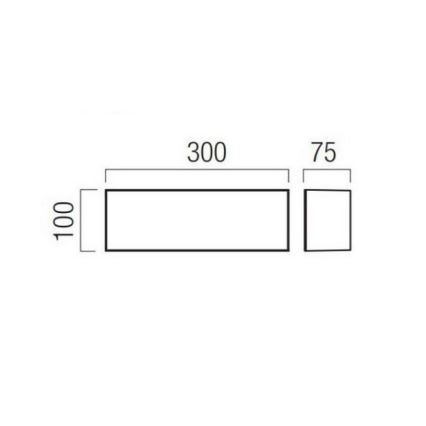Redo 90329 - LED-ulkoseinävalaisin KODIAK LED/12W/230V 4000K 30 cm IP65 valkoinen