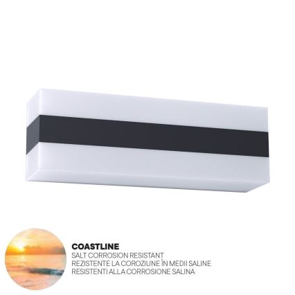 Redo 90330 - LED Ulkoseinävalaisin KODIAK LED/12W/230V IP65 valkoinen/musta