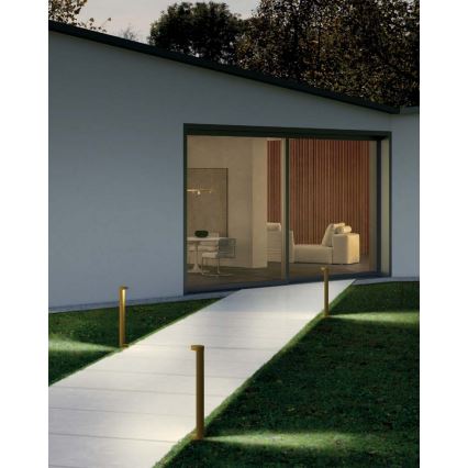 Redo 90366 - ZEUS LED ulkovalaisin LED/11,5W/230V 3000K 75 cm IP54 ruskea