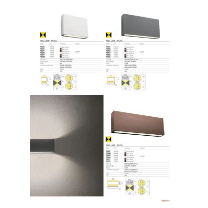 Redo 90375 - LED ulkoseinävalaisin KAMAL LED/6W/230V 3000K IP54 valkoinen