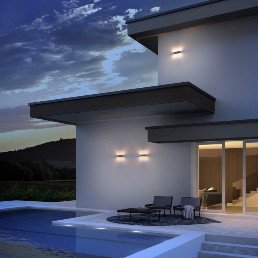 Redo 90388 - LED-ulkoseinävalaisin KAMAL LED/15W/230V 3000K IP54 harmaa