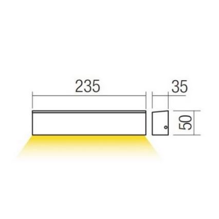 Redo 90395 - LED Ulkoseinävalaisin OMNIA LED/12W/230V 3000K IP54 ruskea