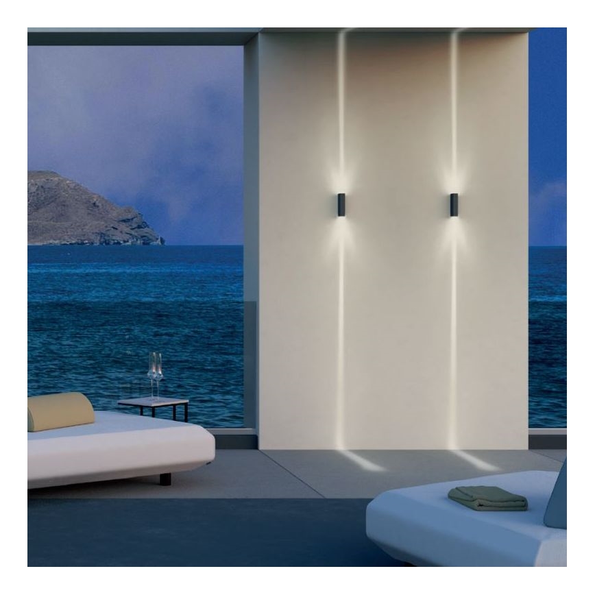 Redo 90421 - LED Ulkoseinävalaisin ACE 2xLED/5,84W/230V 3000K IP54 harmaa