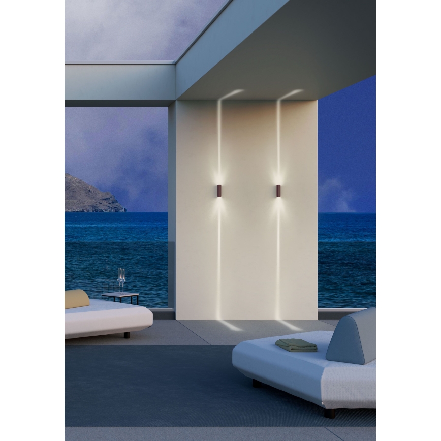 Redo 90424 - LED-ulkoseinävalaisin ACE LED/5,84W/230V 4000K IP54 ruskea