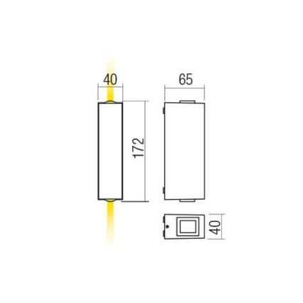 Redo 90424 - LED-ulkoseinävalaisin ACE LED/5,84W/230V 4000K IP54 ruskea
