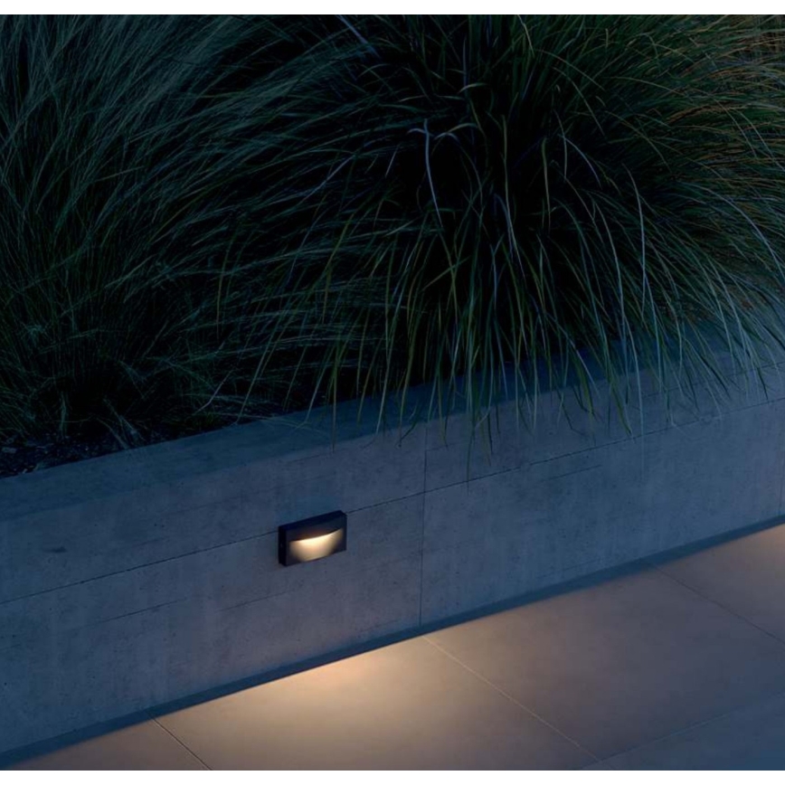 Redo 90426 - LED-ulkoseinävalaisin POLIFEMO LED/8W/230V IP65 antrasiitti