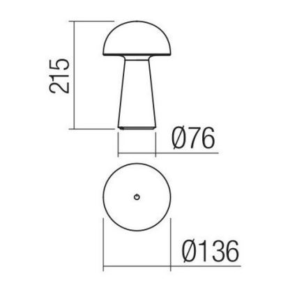 Redo 90438 - KIRA LED-himmennettävä kosketusohjattu ulkovalaisin LED/4,7W/230V 2200 mAh IP44 valkoinen