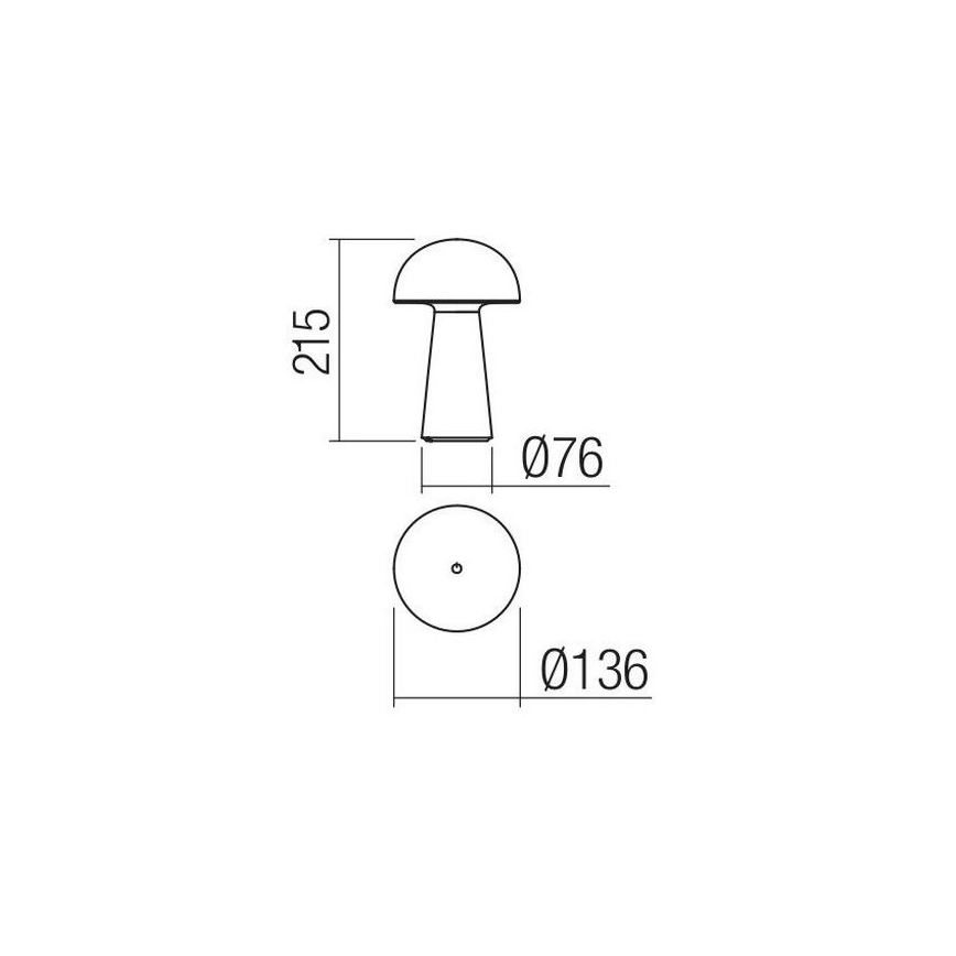 Redo 90438 - KIRA LED-himmennettävä kosketusohjattu ulkovalaisin LED/4,7W/230V 2200 mAh IP44 valkoinen