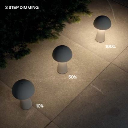 Redo 90439 - KIRA ulko-LED-lamppu, himmennettävä, kosketuskäyttöinen LED/4,7W/230V 2200 mAh IP44 musta