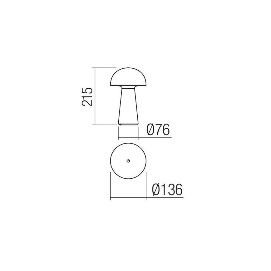 Redo 90439 - KIRA ulko-LED-lamppu, himmennettävä, kosketuskäyttöinen LED/4,7W/230V 2200 mAh IP44 musta