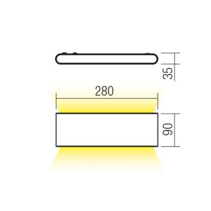 Redo 90451 - KLIPPE LED-ulkoseinävalaisin LED/24W/230V 3000K IP54 valkoinen