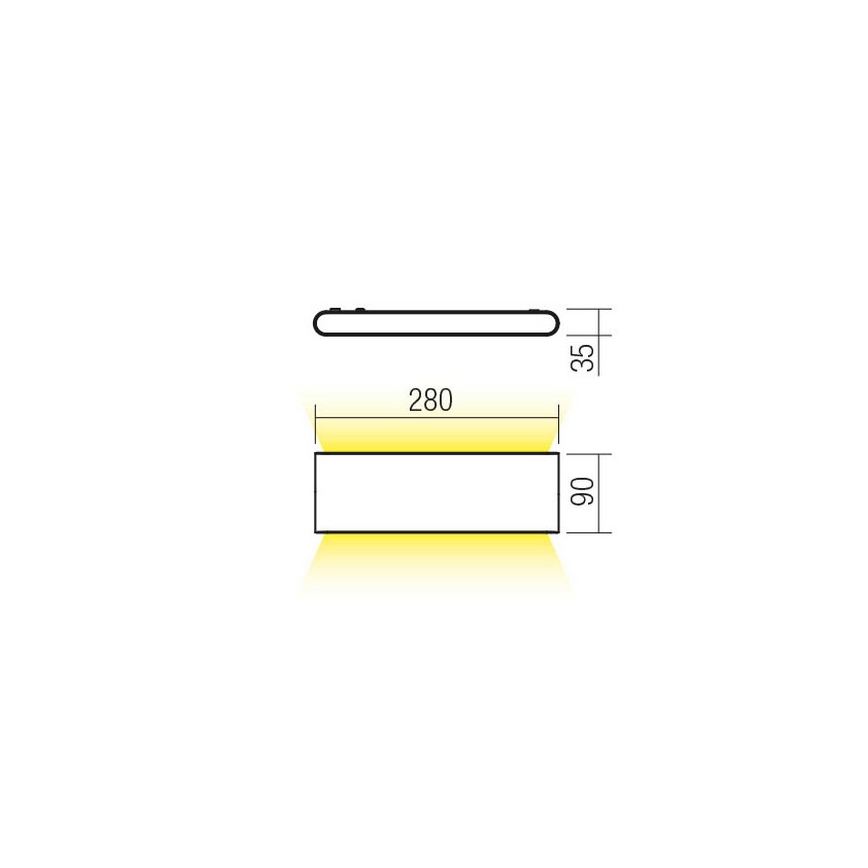 Redo 90451 - KLIPPE LED-ulkoseinävalaisin LED/24W/230V 3000K IP54 valkoinen