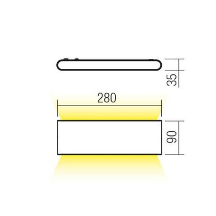 Redo 90452 - LED ulkoseinävalaisin KLIPPE LED/24W/230V 3000K IP54 antrasiitti