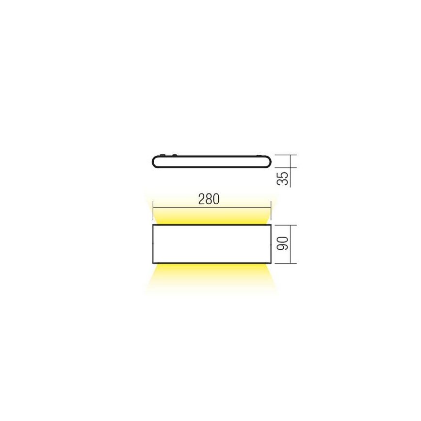 Redo 90452 - LED ulkoseinävalaisin KLIPPE LED/24W/230V 3000K IP54 antrasiitti