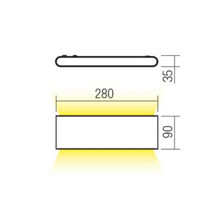 Redo 90453 - LED ulkoseinävalaisin KLIPPE LED/24W/230V 3000K IP54 ruskea