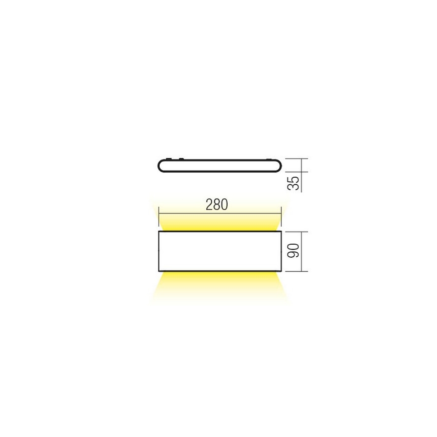 Redo 90453 - LED ulkoseinävalaisin KLIPPE LED/24W/230V 3000K IP54 ruskea