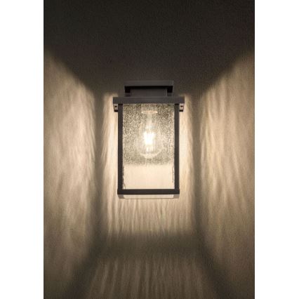 Redo 90462 - Ulkoseinävalaisin YARD 1xE27/42W/230V IP44 antrasiitti