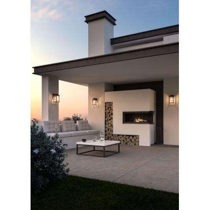 Redo 90463 - Ulkoseinävalaisin YARD 1xE27/42W/230V IP44 ruskea