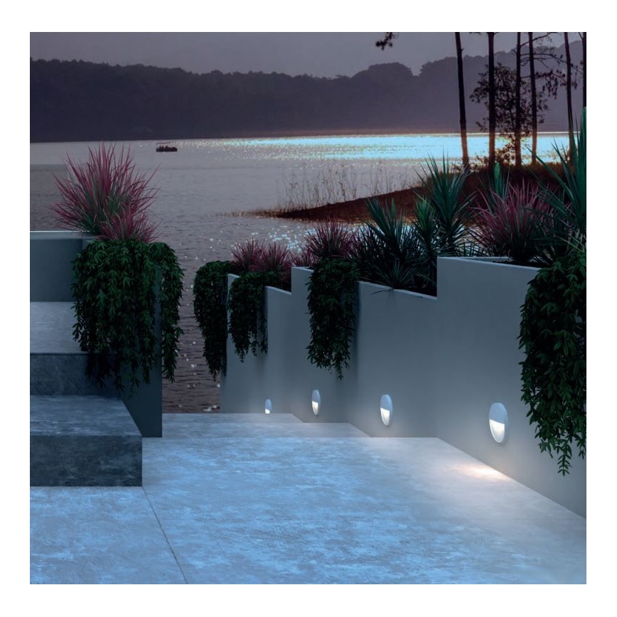 Redo 90472 - LED-ulkoseinävalaisin LANDER LED/3W/230V IP54 valkoinen