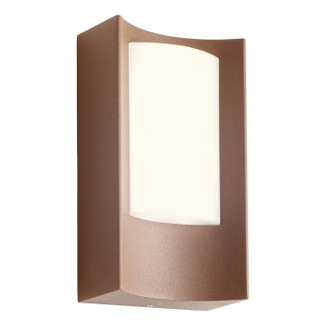 Redo 90484 - LED-ulkoseinävalaisin WARP LED/8W/230V 3000K IP44 ruskea