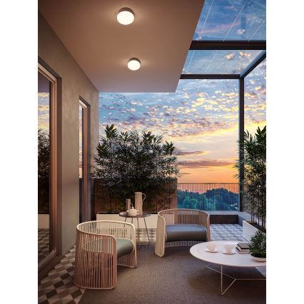 Redo 90496 - LED-ulkokattovalaisin URANIA LED/10W/230V halkaisija 16 cm 3000K IP65 ruskea