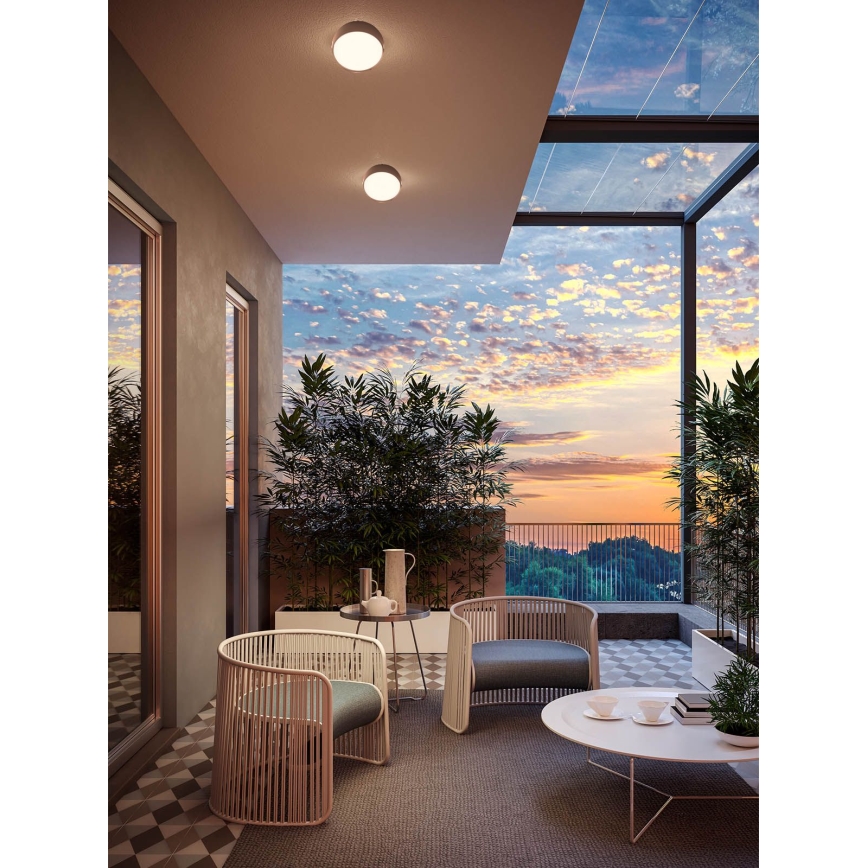 Redo 90496 - LED-ulkokattovalaisin URANIA LED/10W/230V halkaisija 16 cm 3000K IP65 ruskea