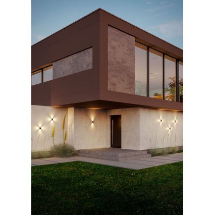 Redo 90500 - LED-ulkoseinävalaisin MILESTONE 4xLED/3W/230V IP54 antrasiitti