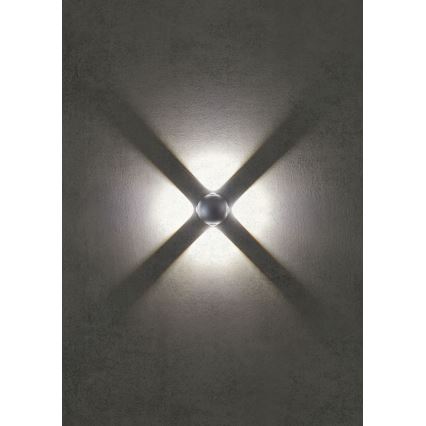 Redo 90500 - LED-ulkoseinävalaisin MILESTONE 4xLED/3W/230V IP54 antrasiitti