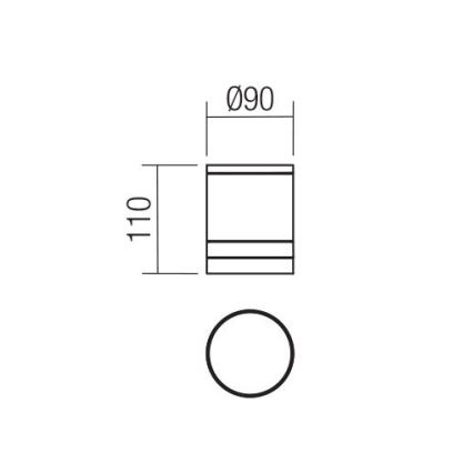 Redo 90519 - Ulkokattovalo CARGO 1xGU10/28W/230V IP54 antrasiitti