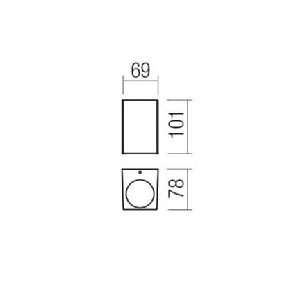 Redo 90528 - BRIO LED ulkoseinävalaisin LED/6W/230V 3000K IP54 ruskea