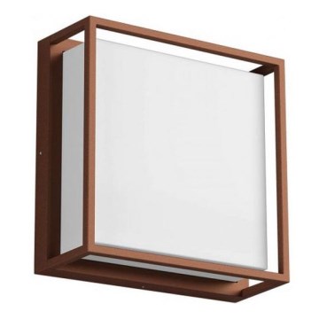 Redo 90566 - LED-ulkoseinävalaisin QUADRIS LED/20W/230V IP54 ruskea