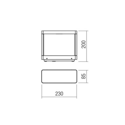 Redo 90580 - LED-ulkovalaisin WAKE LED/8W/230V 3000K 20 cm IP65 antrasiitti