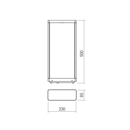Redo 90581 - LED-ulkovalaisin WAKE LED/8W/230V 3000K 50 cm IP65 antrasiitti